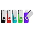 thumbnail image 1 of Aiibe Unidad Flash 3.0 De 32 Gb, Paquete De 5 Unidades Flash Usb 3.0 De 32 Gb, Memoria Usb Giratoria, Unidades Usb 3.0 (32 G, 5 Colores Mezclados: Negro, Rojo, Cian, Verde, Morado), 1 of 8