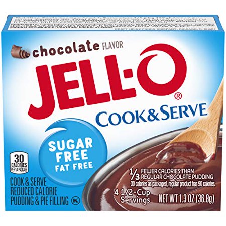 Jell-O Cook & Serve Chocolate Sugar-Free Fat Free Pudding & Pie Filling (7.8 oz Boxes  Pack of 6)