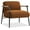 Brown, variant on Garvee Mid Century Modern Accent Chair with Metal Frame, with 7.79" Spring Foam Cushion, Brown