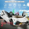 thumbnail image 2 of Farmdex 12v Licenced Lamborghini Ride on Car Toys with Remote Control, Electric Cars for Kids w/ 3 Speed, Swing-Up Scissor Door, LED Lights, Suspension, Bluetooth, Music, MP3, White, 2 of 8