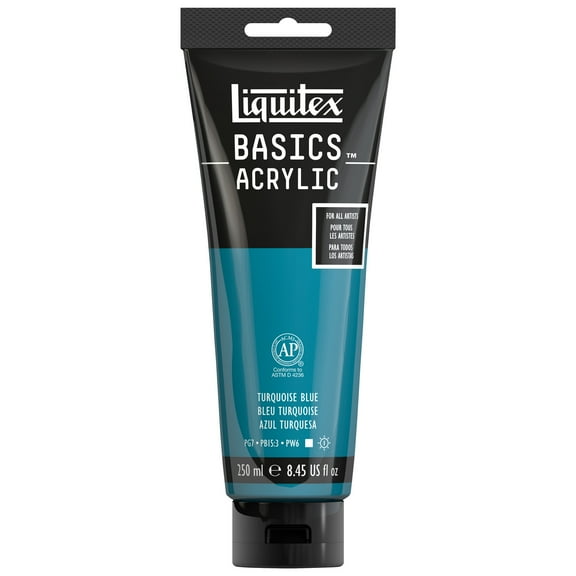 Liquitex BASICS Acrylic Color, 250ml, Turquoise Blue