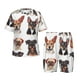 thumbnail image 1 of Balery Happy Dog Faces Collage Conjunto de Pijama Infantil de Manga Corta con Estampado – Ropa de Dormir de Algodón Suave-Small, 1 of 5