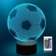 thumbnail image 1 of Luces de Noche de Fútbol para Niños Luces de Fútbol con Ilusión 3D 16 LED Control Remoto Cambio de Color Lámparas de Mesa Táctiles Decoración Cumpleaños Regalos de Navidad Deportes, 1 of 5
