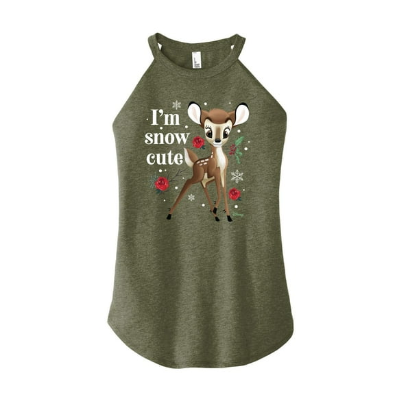 Disney Bambi - Christmas - I'm Snow Cute - Juniors High Neck Tank Top