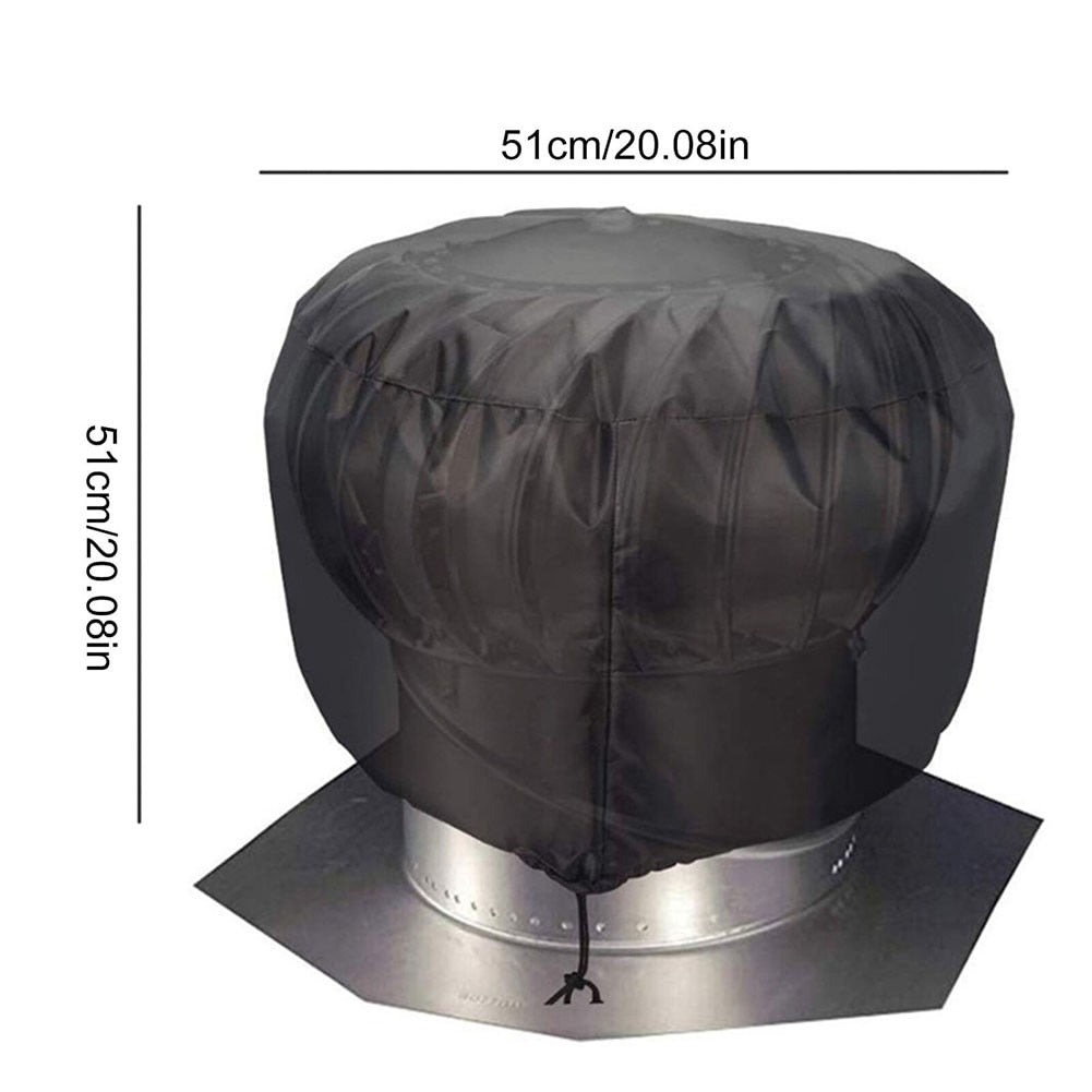 Turbine Vent Cover, Beige Roof Ventilator Cover Waterproof Turbine Roof Ventilator Cover Waterproof Extra Large 210d Cloth 5151 Cm 2 Pcs - View #9