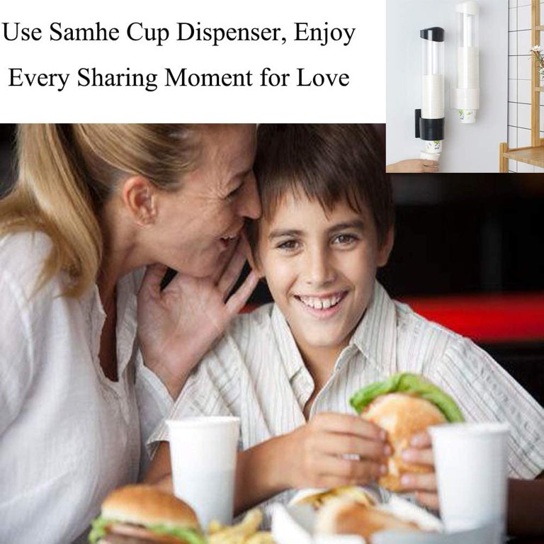 Pull Type Cup Dispenser, Paste or Screw Plate Mountable Cups