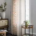 thumbnail image 2 of ColorBird Farmhouse Linen Curtains 2 Panels Set, Semi Blackout Curtains 84 inches Long, Stripe Room Darkening Curtains Outdoor Kitchen Window Drapes for Living Room Bedroom Doorways, 2 of 7