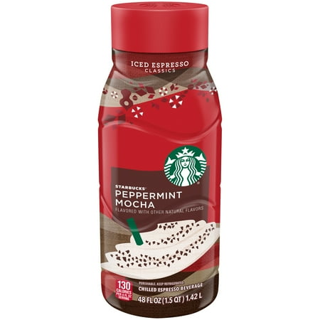Starbucks Iced Espresso Peppermint Mocha Chilled Coffee Drink 48.0 fl oz Bottle
