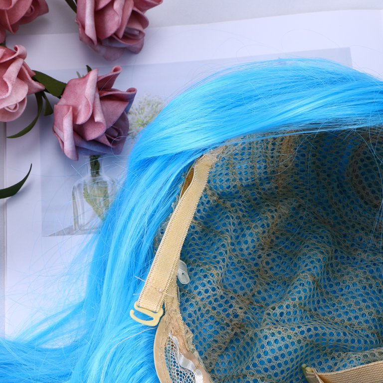 80 cm Colorful Long Wave Curly Hair Wigs with Bangs Cosplay Wig