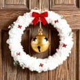 thumbnail image 4 of Christmas Hanging Bells Metal Ornaments,Rust Resistant Door Wall Tree Decorations,Elegant Festive Holiday Mantel Window Party Display Decor for Indoor Outdoor Xmas Celebration Centerpiece Home-8inch, 4 of 6