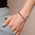 thumbnail image 2 of Natural Black Spinel Round Shape Bracelets in Sterling Silver for Women, August Birthstone Jewelry for Her Birthday, Wedding Anniversary, Christmas, Mothers Day, 2 of 7