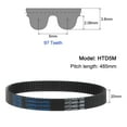 thumbnail image 2 of Uxcell HTD5M-485 Rubber Timing Belt 97 Teeth Closed Loop Pulley Timing Belt 0.79'' Width 19.09 inch Pitch Length, 2 of 6