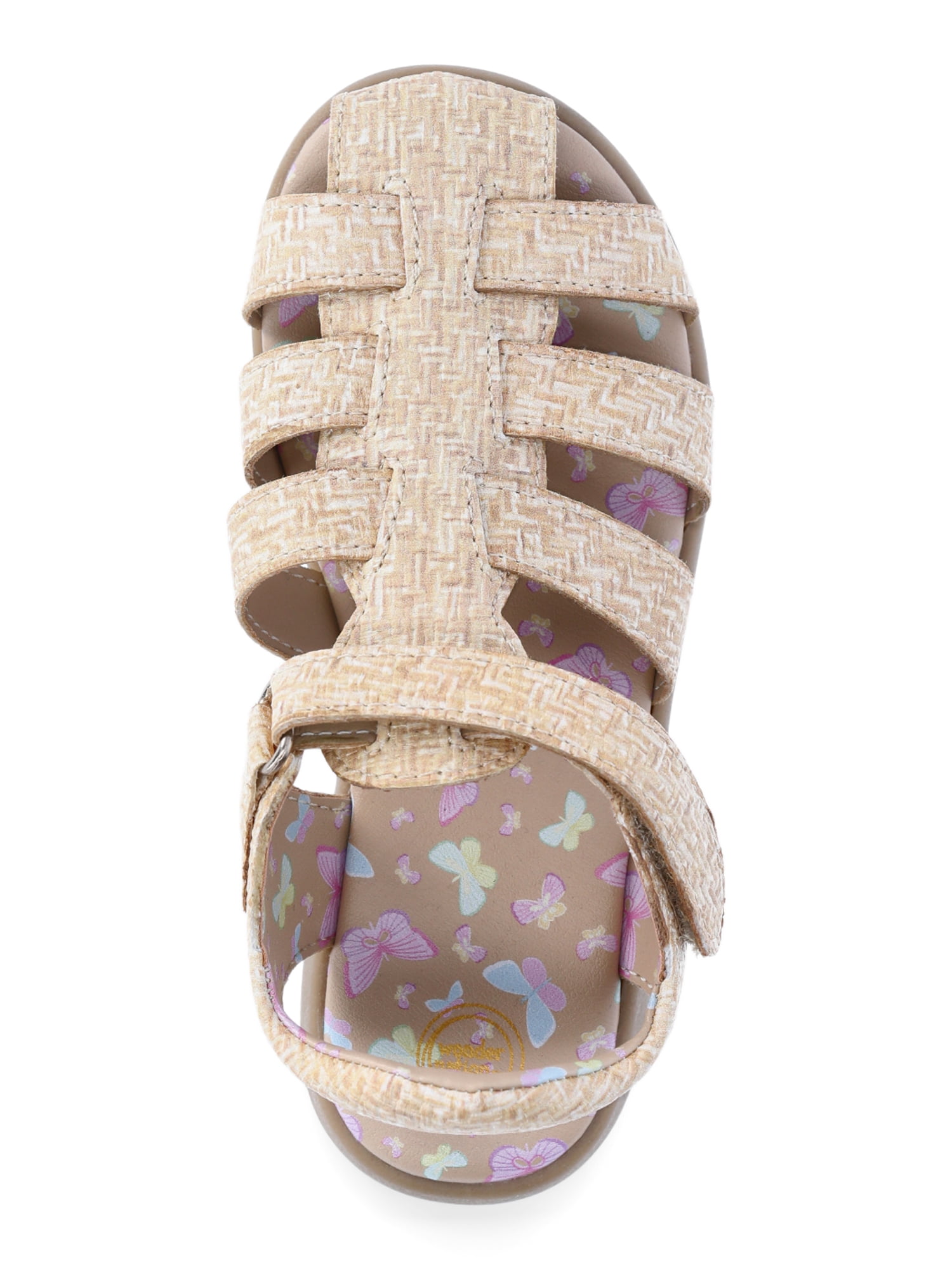Wonder Nation Baby and Toddler Girls Raffia Fisherman Sandals