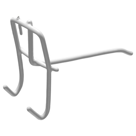 

10 Pcs 3.9inch Long White Metal Grid Wall Bracket Display Hooks