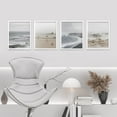 thumbnail image 2 of PixonSign Framed Wall Art, White Minimal Ocean Beach Seashore Coastals Posters, Set of 4 Sea Wave Landscape Prints Wall Decor, Nature Seaside Wall Décor for Living Room, Bedroom - 8"x10" White, 2 of 5