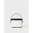 thumbnail image 5 of Women’s Black White Bucket Handbag, Top Handle Purse with Lock Detail, 5 of 5