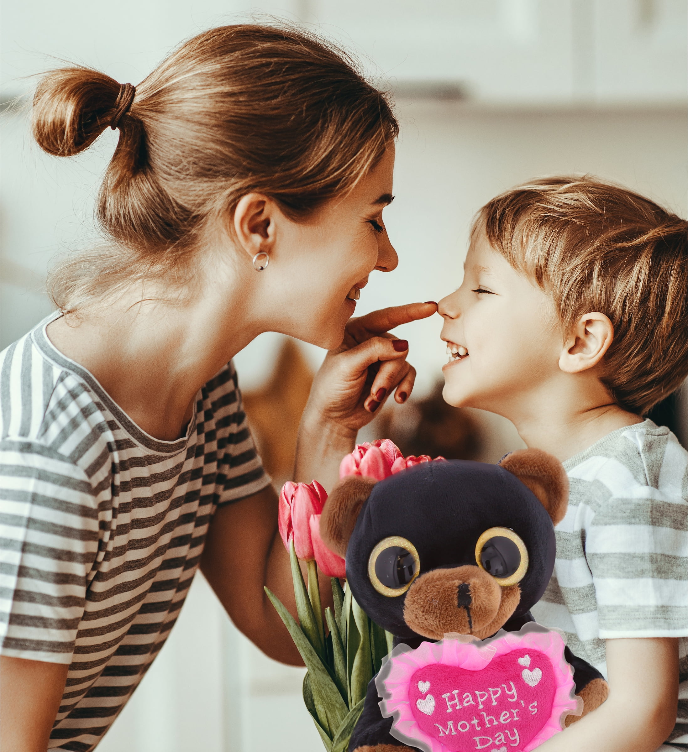 DolliBu Happy Mother's Day Super Soft Sparkling Big Eye