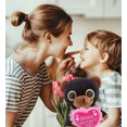 thumbnail image 3 of DolliBu Happy Mother's Day Super Soft Sparkling Big Eye Black Bear Plush - Cute Stuffed Animal with Pink Heart Message for Best Mommy, Grandma, Wife, Daughter - Cute Wild Life Plush Toy Gift - 8 Inch, 3 of 7