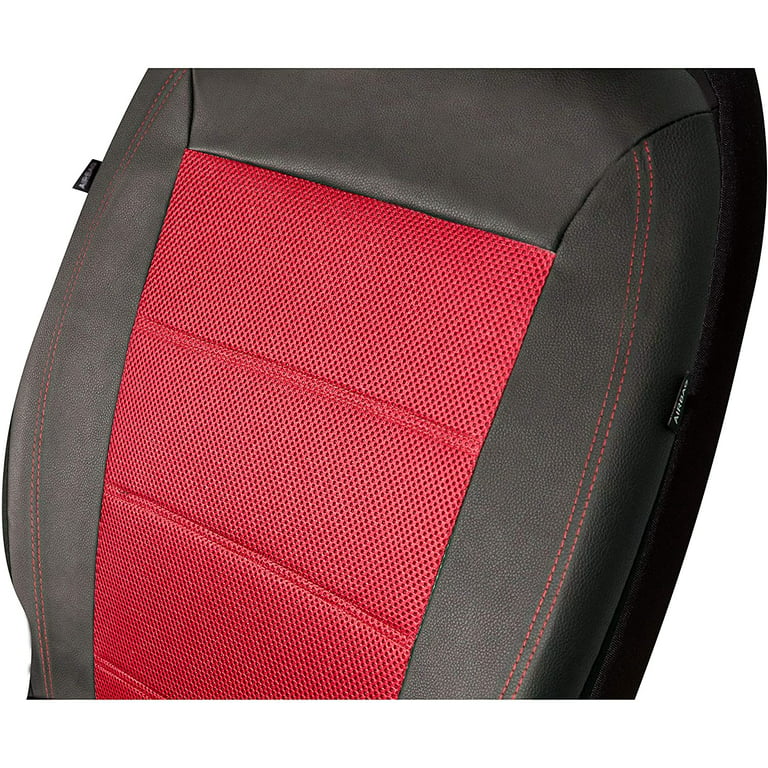 PIC AUTO Car Seat Cover Full Set, Front Bucket Seat Covers with Split Bench  Car Seat Cover Set, Mesh and Leather Universal Fit Most Cars, SUVs, and