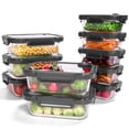 thumbnail image 1 of Recipientes de vidrio para almacenamiento de alimentos BOROHOUSE, 10 piezas, 1,3 L y 400 ml, 1 of 8