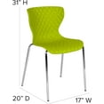 thumbnail image 2 of WYDK Ergonomic chairs available in a variety of colors，Contemporary Design Plastic Stack Chair,Modern,Office, living room, bedroom, for indoor use,Citrus Green, 2 of 10