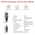 thumbnail image 2 of Auto Led Trunk Brake Turn Signal Bulb Car Led Parking Tail Lights Reverse Lamp License Plate Light (T15-W16W-2835-15SMD+4 Pairs T10-3030-3SMD), 2 of 5