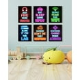 thumbnail image 6 of Drsoum Gamer Room Art for Boys Wall Art Neon Gaming Room Decor Game Poster Wall Decor Teenage Boy Room 8x10in6pcs Natural Framed, 6 of 6