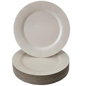 Disposable Round Charger Plates 20pc Metallic Silver Walmart Com Walmart Com
