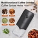 thumbnail image 5 of Molinillo de café eléctrico con muelas de cerámica de grosor ajustable, molinillo de café eléctrico portátil de un solo toque con cepillo de limpieza, carga tipo C, color negro, 5 of 8