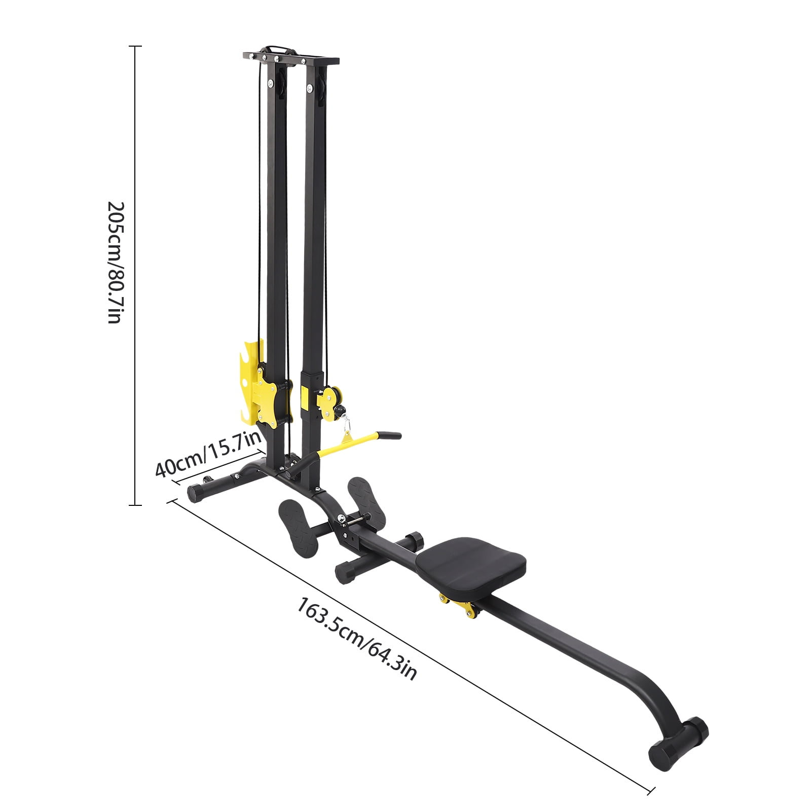 Wildnix Multifunctional Fitness Power Cage, Home Gym Equipment with Adjustable Height, Thickened Cushion, Sturdy Steel Frame for Strength Training