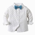 thumbnail image 7 of 18-24 Months Toddler Kids Boy 2Pcs Long Sleeves Gentleman Outfit Sets 12 18 Months 2T 3T 4T 5T 6T 7T Formal Bowtie Shirt Suspender Pants Wedding Dress Suits Infant Baby Outfits Set,Blue, 7 of 7