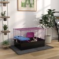 thumbnail image 2 of PawHut 18.5" Small Animal Cage with Water Bottle, Food Dish, Ramp, Black, 2 of 10