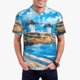 thumbnail image 1 of Balery Greek Island Windmills Painting Camisa Polo de Hombre con Estampado, de Manga Corta y Tejido Medio, Camisa Tipo Golf Polo-4X-Large, 1 of 6