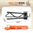thumbnail image 3 of VEVOR Saddle Rack with Pad Bar 2 Packs Wall Mounted Horse Saddle Stand Black, 3 of 9