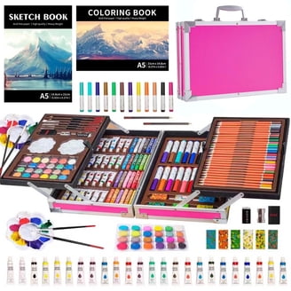 Darice Studio 71 Deluxe Art Set in Wooden Case, 80 Pieces