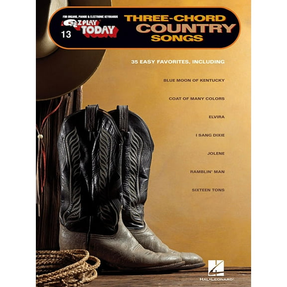 E-Z Play Today Three-Chord Country Songs: E-Z Play Today Volume 13, Book 13, (Paperback)