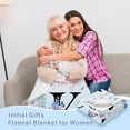 thumbnail image 3 of Flowers Letter J Flannel Blanket 50"x60", Monogrammed Gifts for Women Initial Gifts, Inspirational Personalized Initial Letter Blanket, Retirement Birthday Blanket for J Monogrammed Throws, 3 of 5