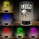 thumbnail image 2 of Lámpara del Leon 3D,Lámpara Luz Nocturna Led,Lámpara Acrílico Luces Cambiantes,Equipos Futbol 3D,Futbol Soccer,Luces Noche 3D,Regalo ideal para los Fanáticos del Futbol, 2 of 3