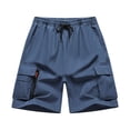 thumbnail image 6 of Satingcolo Men's Classic Outdoor Cargo Shorts with Pockets Versatile Plain Straight Leg Pants Summer Casual Workout Streetwear, 6 of 6