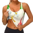 thumbnail image 4 of Lsque Pikmin Printed Women'S Sports Bra, Compression, Moisture Wicking, High-Impact Sports Bra For Women,Supportive sports bra-Large, 4 of 9
