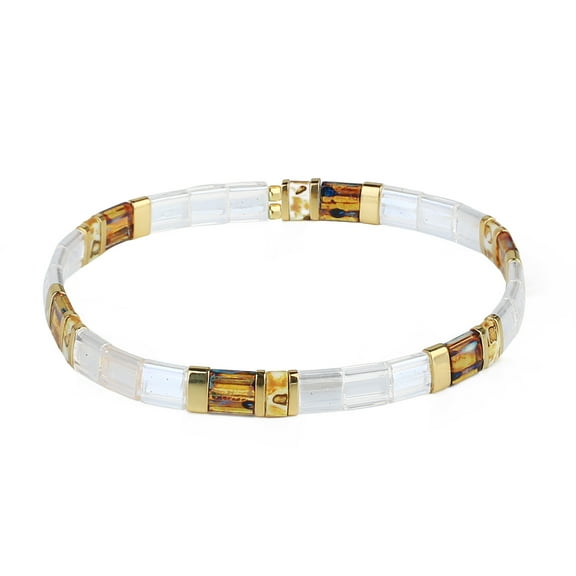 KELITCH Women Stretch Bracelets Delicate Multi-color Tila Miyuki Beads Bracelets Women Handmade Personalized Bracelets (3A)