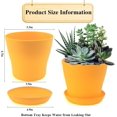 thumbnail image 7 of 8Pack Colorful Small Flowerpot,Seed Starting Pots,QZS Plastic Flower Plant Pots with Drainage and Saucer,Cute Succulent Container,for Indoor Outdoor Home Decor Random Color 5.5", 7 of 7