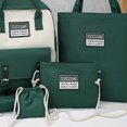 thumbnail image 3 of Juego de 5 piezas Lona de viaje  Bolsa de hombro Tote Verde Hugo mochila de moda para mujer, 3 of 3