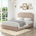 thumbnail image 5 of VECELO Queen Size Bed Frame with Storage Drawers & Charging Ports, Upholstered Platform Bed Frame with Adjustable Headboard, Mattress Foundation with Wooden Slats Support, No Box Spring Needed, Beige, 5 of 8