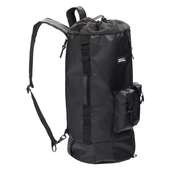 Harley-Davidson Water-Resistant Drawstring Hybrid Duffel Bag/Backpack - Black, Harley Davidson
