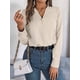 thumbnail image 4 of Blusa Plisada de Larga con Cuello en V para Mujer, Ideal para Oficina Albaricoque M, 4 of 8