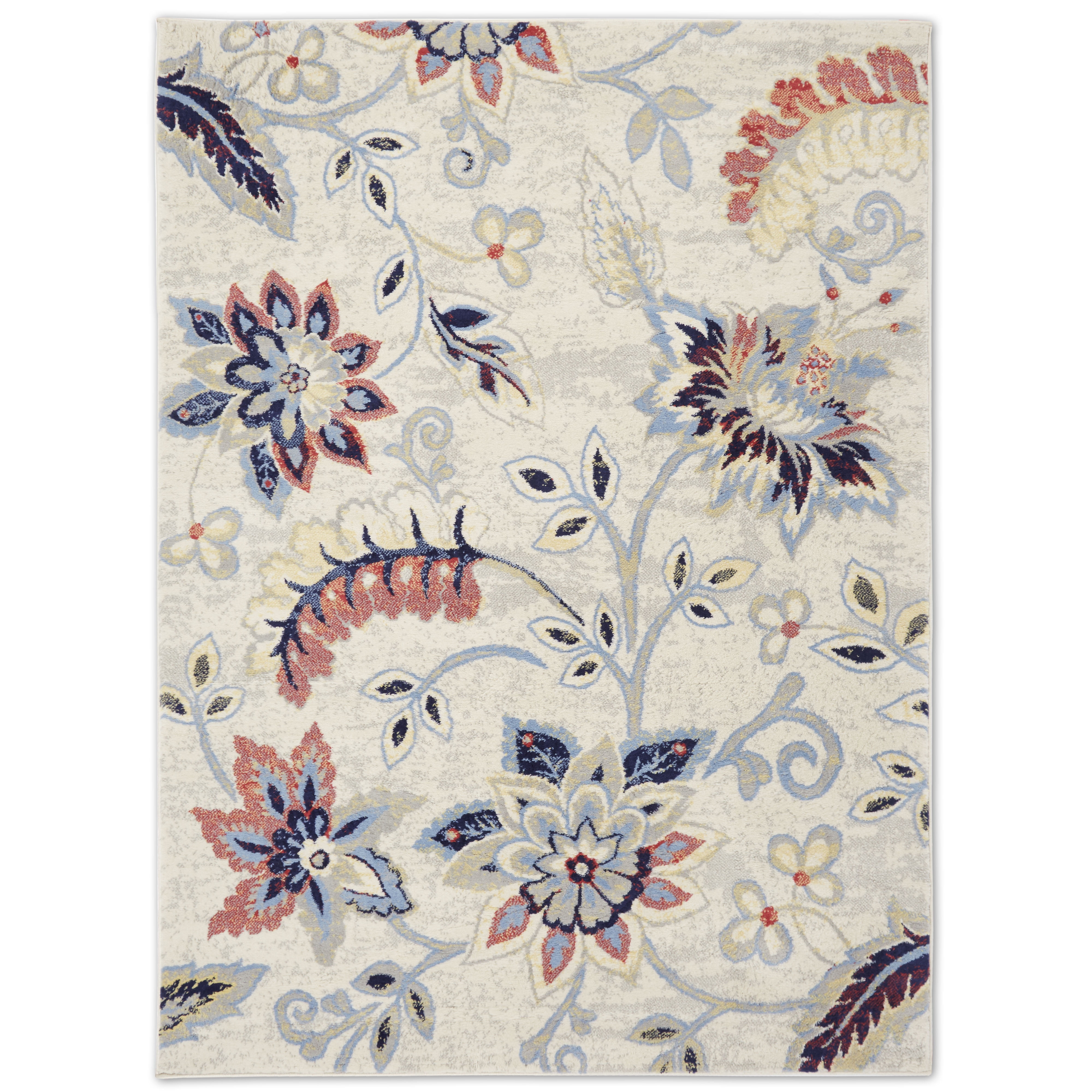 Home Dynamix Tremont Teaneck Contemporary Floral Area Rug, Ivory/Navy Blue,  21"x35" - Walmart.com