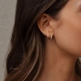 thumbnail image 4 of YEUOYEA 3 Pairs Small Gold Hoop Earrings Set for Women, 14K Gold Plated Hypoallergenic Dainty Cute Huggie Hoops, Jewelry Gift, 4 of 5