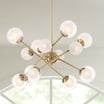Possini Euro Janae Gold Sputnik Chandelier – 12-Light Crystal Ball Fixture For Dining Room & Kitchen Island 5 thumbnail image
