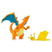 Pokemon Charizard Deluxe Feature Figure - Includes 6-inch Interactive Charizard Figure plus 2-inch Pikachu Figure with Figure Launcher
